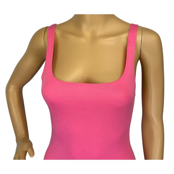 Zara Bodycon Midi Tank Dress Bubblegum Pink Size S - Picture 10 of 15